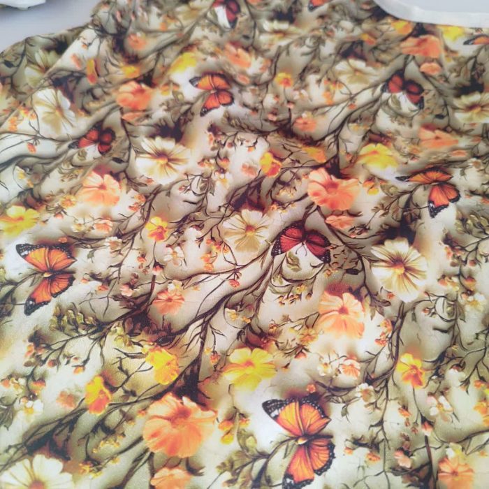 ست سه تیکه ساتن گل پروانه